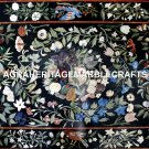 Black Marble Foyer Table Dining Center Top Inlaid Arts Living Room Decor H5618