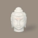 White Marble Meditation Buddha Head Collectible Decorative Sculpture Home Decor