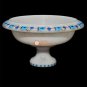 White Marble Handmade Fruit Storage Bowl Pietradura Turquoise Floral Inlaid Arts