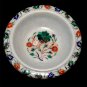 White Marble Fruit Designer Bowl Malachite Inlaid semi Precious Floral Art Decor