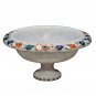 White Marble Fruit Designer Bowl Malachite Inlaid semi Precious Floral Art Decor