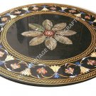 36" Marble Round Dining Center Table Top Beautiful Marquetry Inlay Decor H5663