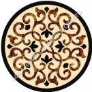 24" Black Marble Coffee Hallway Table Top Handmade Mosaic Inlay Home Decor H5007