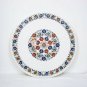 White Marble Top Counter Table Lapis Multi Stone Marquetry Design Home Depot Art