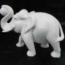 6.5" Elephant Trunk Up Marble Statue Russian Art Animal Figurine Showpiece Gifts