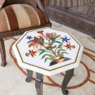 Marble Top Kitchen Table Multi Stone leaf Floral Pietradura Design Gift Love One