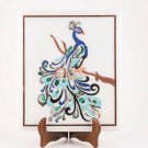 Marble Top Coffee Table 14"x12" Collectible Peacock Stone Art Wedding Gift Her