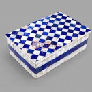 Handmade Customize Jewelry Box Lapis Mop Stone Mosaic Design Gift Her Decor Art Handmade Customize Jewelry Box Lapis Mop Stone Mosaic Design Gift Her Decor Art