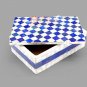 Handmade Customize Jewelry Box Lapis Mop Stone Mosaic Design Gift Her Decor Art