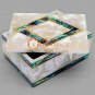 Real Mop Stone Art Jewelry Trinket Box Pauashell Inlaid Art Housewarming Gifts