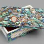 Real Pauashell Stone Jewelry Lidded Box Filigree Design Handmade Decor Gifts