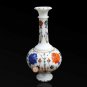Marble White Handmade Flower Organizer Vase Multi Stone Marquetry Art Home Decor