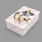 Marble Jewelry Storage Box Mother of Pearls Inlaid Floral Art Collectible Gifts