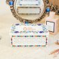 Marble White Jewelry Inlay Box Lapis Pietradura Floral Filigree Art Wedding Gift