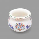 Marble White Handmade Collectible Decorative Flower Vase Lapis Inlaid Floral Art Marble White Handmade Collectible Decorative Flower Vase Lapis Inlaid Floral Art