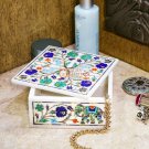 Modern Jewelry Storage Box For Girls Marble Inlay Jewellery Case Valentine Day Modern Jewelry Storage Box For Girls Marble Inlay Jewellery Case Valentine Day