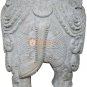 6" Handmade Natural Soapstone Elephant Sculpture Filigree New Year Eve Gift Deco