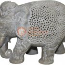 7" Natural SoapStone Marble Jumbo Elephant Statue Collectible Housewarming Gifts