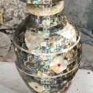 12" Marble Flower Vase Pauashell Inlay Stone Showpiece Home Decor Gift E1456