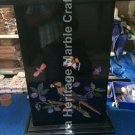 28"x15"x12" Mosaic Inlaid Marble Black Stand Butterfly Bird Art Home Decor E549B 28"x15"x12" Mosaic Inlaid Marble Black Stand Butterfly Bird Art Home Decor E549B