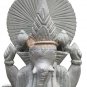 12" Off White Handmade Decorative Ganesha Sculpture Thanksgiving Gift Decor Arts