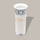 White Marble Inlay Decorative Vase Multi Stone Filigree Inlaid Stone Pottery Art