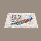 Sale Marble Handmade Food Serving Tray Mop Inlaid Peacock Gemstone Floral Decor Sale Marble Handmade Food Serving Tray Mop Inlaid Peacock Gemstone Floral Decor