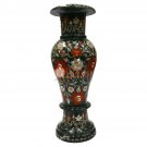 Black Marble Flower Storage Vase Mop Inlaid Marquetry Floral Fine Art Home Decor Black Marble Flower Storage Vase Mop Inlaid Marquetry Floral Fine Art Home Decor