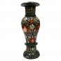 Black Marble Flower Storage Vase Mop Inlaid Marquetry Floral Fine Art Home Decor