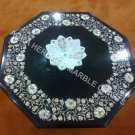 24" Marble Black Coffee Bedroom Table Top Mother of Pearl Inlay Home Decor E1024 24" Marble Black Coffee Bedroom Table Top Mother of Pearl Inlay Home Decor E1024