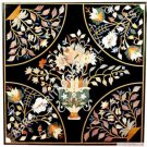36" Black Marble Dining Corner Table Top Floral Marquetry Inlay Decor Patio E930 36" Black Marble Dining Corner Table Top Floral Marquetry Inlay Decor Patio E930