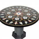 29" Marble Top Coffee Side Table Marquetry Inlay With Stand Giving Tuesday Decor