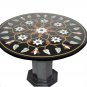 29" Marble Top Coffee Side Table Marquetry Inlay With Stand Giving Tuesday Decor