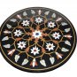 29" Marble Top Coffee Side Table Marquetry Inlay With Stand Giving Tuesday Decor