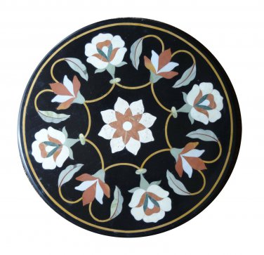 24" Marble Coffee Table Top Flower Marquetry Mosaic Giving Tuesday Home Decor