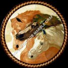 24" Black Marble Coffee Kitchen Table Top Marquetry Inlay Furniture Decor H5211
