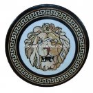 Marble Coffee Table Top Rare Gemstone Lion Face Mosaic Inlay Hallway Decor H495 Marble Coffee Table Top Rare Gemstone Lion Face Mosaic Inlay Hallway Decor H495