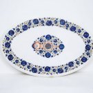 Marble Oval Table Top For Restaurant Lapis Gemstone Design Patio Decor Gift Her Marble Oval Table Top For Restaurant Lapis Gemstone Design Patio Decor Gift Her