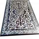 5'x3' Online Marble Top Hallway Dining Table Seashell Inlay Stone Decor E767