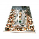 5'x3' Marble Contemporary Dining Table Top Multi Marquetry Inlay Home Decor E955