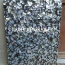 Marble Top Dining Table Black Mother of Pearl Random Inlay Stone Decor H3346 Marble Top Dining Table Black Mother of Pearl Random Inlay Stone Decor H3346