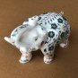 4" Marble Decorative Elephant Malachite Marquetry Inlay Stone Living Decor E450