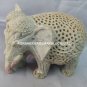 Marble Elephant Handmade Filigree Design Hallway Living Room Statue Decor H4207