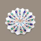 Marble Platter Pot Potpourri Fruit Bowl Lapis Inlay Multi Stone Floral Art Decor