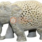 5" Natural Soapstone Elephant Statue Decorative Filigree Art Handmade Gift Decor 5" Natural Soapstone Elephant Statue Decorative Filigree Art Handmade Gift Decor