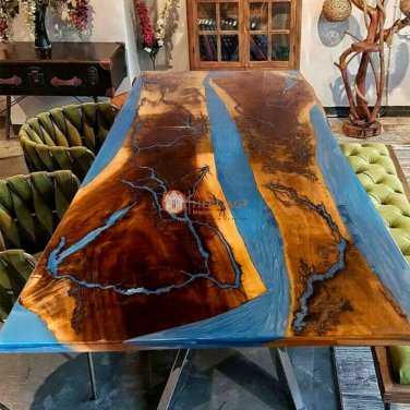 Epoxy Table Top, Resin Table Top, Dining Table Top, Chestnut Table Top, Wood Art