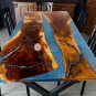 Epoxy Table Top, Resin Table Top, Dining Table Top, Chestnut Table Top, Wood Art