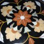 29" Black Marble Top Side Table Handmade Mosaic Home Decorative With Stand