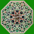 36" Marble White Living Room Dining Table Top Malachite Collectible Inlaid H4333 36" Marble White Living Room Dining Table Top Malachite Collectible Inlaid H4333