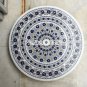 24" Marble Round Side Coffee Table Top Lapis Lazuli Inlay Pietradure Arts Decor